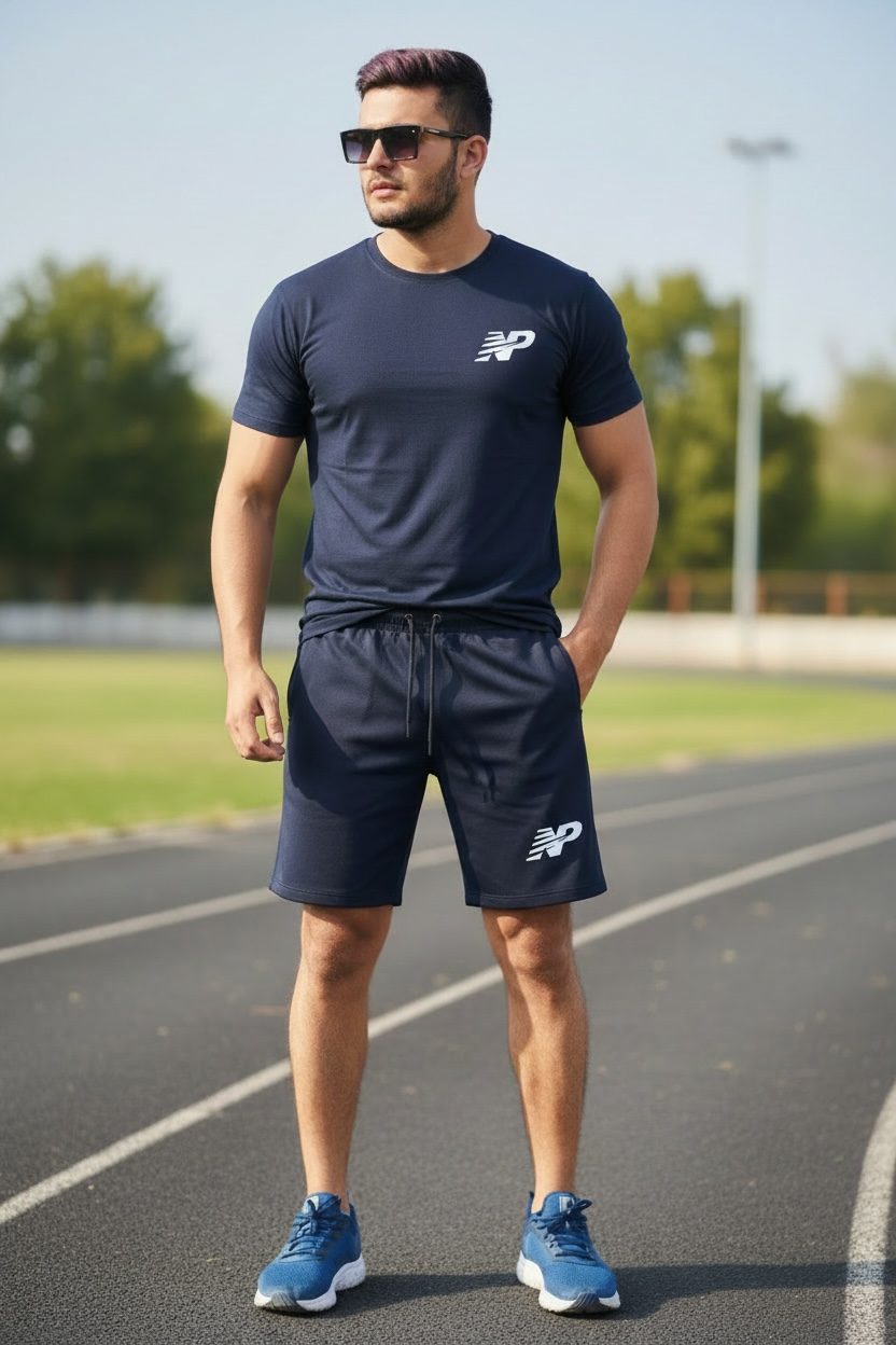 Athletic Performance Shorts - Blue & Black