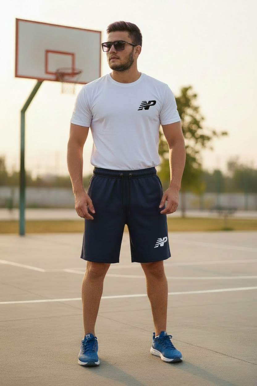 Athletic Performance Shorts - Blue & Black
