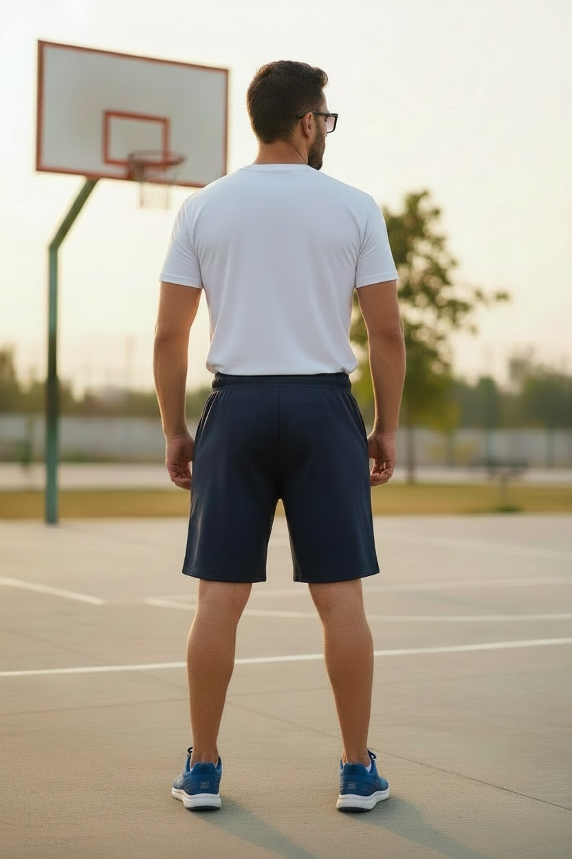 Athletic Performance Shorts - Blue & Black