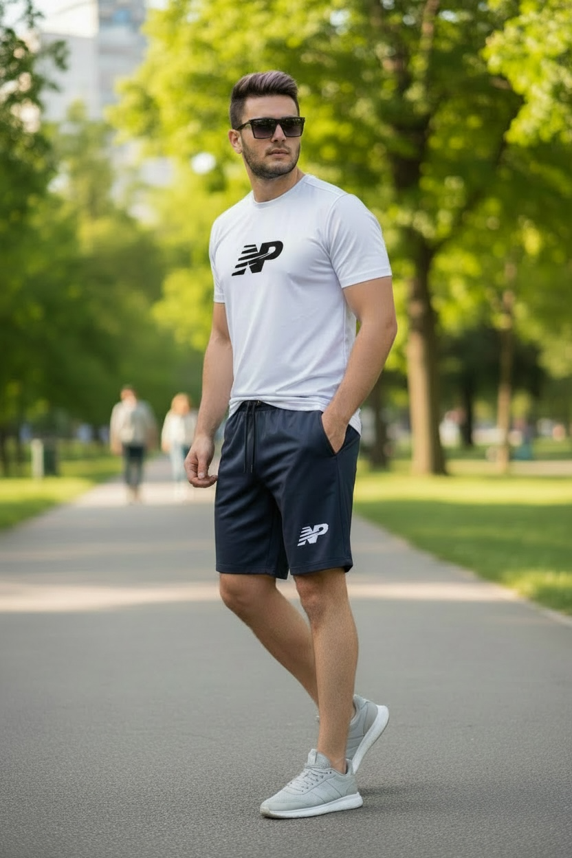 Athletic Performance Shorts - Blue & Black