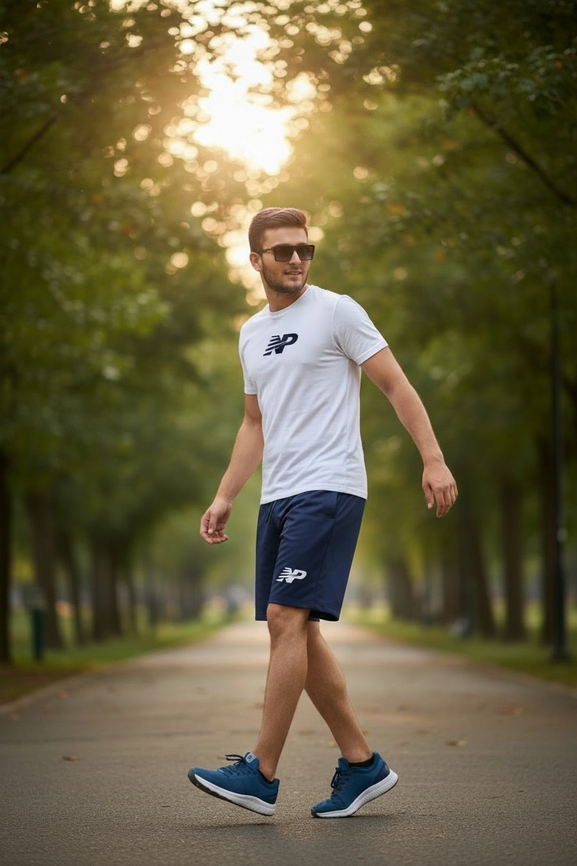 Athletic Performance Shorts - Blue & Black