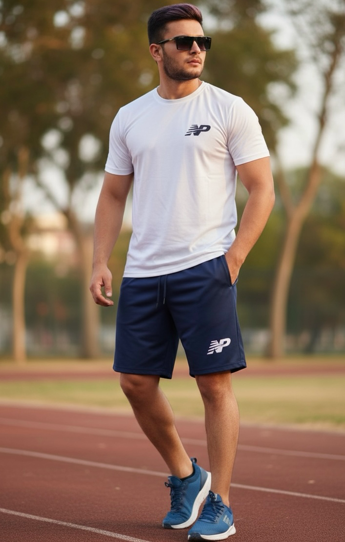 Athletic Performance Shorts - Blue & Black